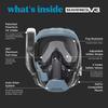 Seaview 180 V3 Full Face Snorkel Mask Adult- The V3 is The Perfect Snorkeling Gear for Adults- Snorkel Mask with 180 Panoramic Viewing and Up to 600% Easier Breathing- Patented Flowtech Air Intake view 3