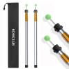 KOMCLUB Telescoping Tent Tarp Pole Adjustable Tarp Poles 3 Section Heavy Duty Canopy Poles Stainless Steel Portable Camping Poles 33"-86.61" for Hiking Car Canopy Awning 2Pcs Set (Gold) view 1