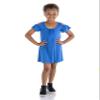 24seven Comfort Apparel Pleated Cold Shoulder Summer Dress for Girls Turquoise view 1