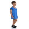 24seven Comfort Apparel Pleated Cold Shoulder Summer Dress for Girls Turquoise view 2