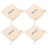 minkissy 4pcs Drawstring Cloth Storage Bags for Traveling Beige view 1