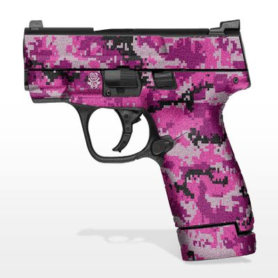 Decal Grip for Smith & Wesson M&P 9mm+.40 Shield (Digital Camo - Pink)