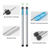 KOMCLUB Telescoping Tent Tarp Pole Adjustable Tarp Poles 3 Section Heavy Duty Canopy Poles Stainless Steel Portable Camping Poles 33"-86.61" for Hiking Car Canopy Awning 2Pcs Set (Blue) view 3
