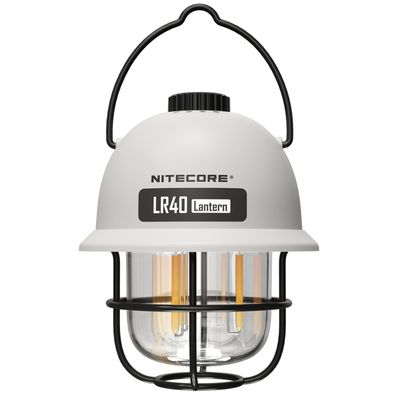 NITECORE LR40 Multifunct al Rechargeable Camping Lantern 100 Lumens w/Eco-Sensa USB C Charging Cable - White