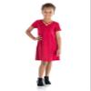 24seven Comfort Apparel Comfortable Short Sleeve T Shirt Dress for Girls Pull On Closure Girls Knee Length Red view 1