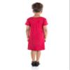 24seven Comfort Apparel Comfortable Short Sleeve T Shirt Dress for Girls Pull On Closure Girls Knee Length Red view 3