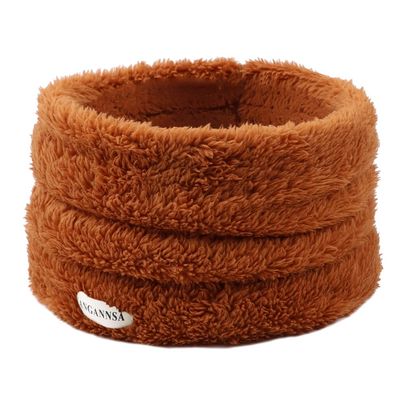 JANGANNSA Fleece Kids Scarf - Warm Winter Autumn Collar Neck Warmer 1-6Y (Caramel)