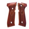 New! Grips Compatible with Bereetta 92, 96, M9 Full Size, Full Checkered Hardwood - Made from Thailand view 1
