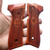 New! Grips Compatible with Bereetta 92, 96, M9 Full Size, Full Checkered Hardwood - Made from Thailand view 3