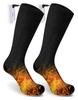 GAROCC Rechargeable Electric Heated Socks Thick Knitting Thermal Winter Warm Cotton Socks for Men Women (Color : Grey, Size : One Size) view 1