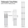 SANLIKE Tent Poles for Tarp, 8.2' Telescoping Poles Set of 4, Replacement for Canopy & Camping, Rooftop Tent Poles for Rain Fly, Awning - Gray view 2