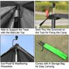 SANLIKE Tent Poles for Tarp, 8.2' Telescoping Poles Set of 4, Replacement for Canopy & Camping, Rooftop Tent Poles for Rain Fly, Awning - Gray view 3