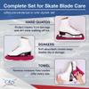 CRS Cross Ice Skate Guards, Soakers and Towel Gift Set. Essential Ice Skating Hard Guard and Soft Skate Blade Cover Accessories for Figure Skating or Hockey (Ruby, Medium) view 2