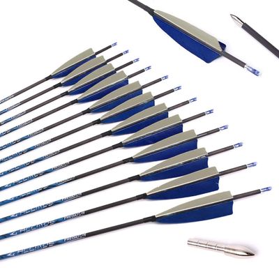 800-Spine Arrow 32-Inch Arrow Target Practice Arrow Hunting Arrow Carbon Arrows Compound Bow Recurve Bow Adult Youth Archery Indoor Outdoor Shooting Bullet Field Tip 12pc Style1