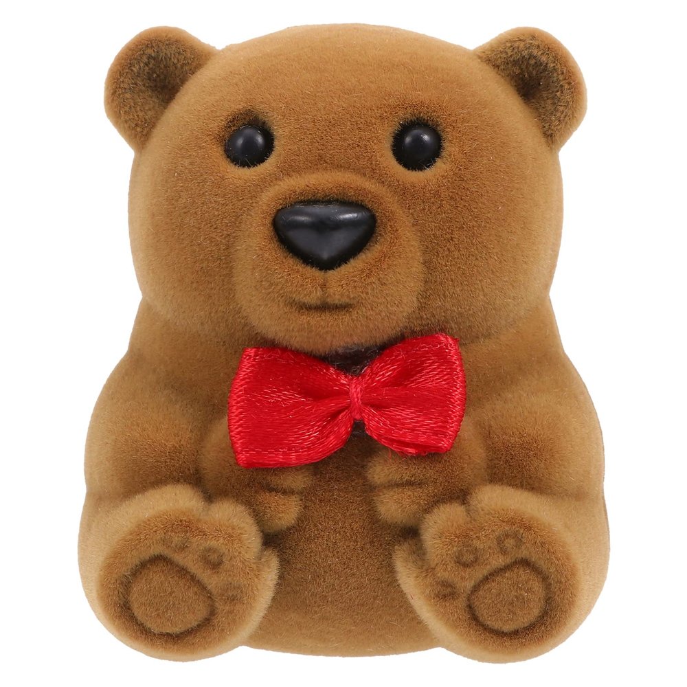 Homoyoyo Jewelry Necklace Organizer Little Bear Ring Box Cute Bear Pendant Earring Box Box Display Storage Case Box for Valentines Day,wedding ceremony, Wedding Favors