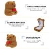 Homoyoyo Jewelry Necklace Organizer Little Bear Ring Box Cute Bear Pendant Earring Box Box Display Storage Case Box for Valentines Day,wedding ceremony, Wedding Favors view 4