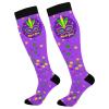 Wusikd Mardi Gras Compression Socks for Women and Men Circulation Purple Mask Long Socks for Athletic Running 1 view 1
