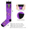 Wusikd Mardi Gras Compression Socks for Women and Men Circulation Purple Mask Long Socks for Athletic Running 1 view 4