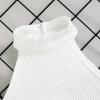TheFound Toddler Girls Summer Outfits Sleeveless Rib Knit Halter Tops Shorts Bloomers Set Clothes view 4