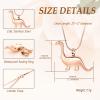 Minicremation Cremation Urn Necklace for Ashes Dinosaur Memorial Jewelry Pendant for Women Men Keepsake Lockets(Rose Gold) view 2
