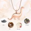 Minicremation Cremation Urn Necklace for Ashes Dinosaur Memorial Jewelry Pendant for Women Men Keepsake Lockets(Rose Gold) view 4