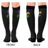 Wusikd Mardi Gras Lilye Compression Socks for Women and Men Circulation Black Long Socks for Athletic Running 1 view 2