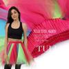Dmaiy Women Tutu Skirt Elastic Dance Skirts Tulle Ballet Tutu Classic Adult Costume Bottoms for Festival Cosplay (Rainbow) view 3