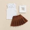 TheFound Toddler Girls Summer Outfits Sleeveless Rib Knit Halter Tops Shorts Bloomers Set Clothes view 2