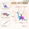 Minicremation Cremation Urn Necklace for Ashes Dinosaur Memorial Jewelry Pendant for Women Men Keepsake Lockets(Colorful) view 2