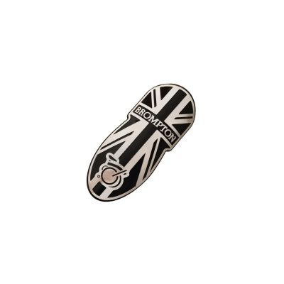 Gepinke Brom-ptons Bike Head Badge Aluminum Decals Stickers for BMX Folding Bicycle Front Frame Steam Cycling Accessories Emblem DIY (Black)