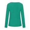 Womens Casual Tops Sexy Ribbed Knit Sweater Long Sleeve Shirts Quarter Button Down Blouse Slim Fit Tunics Tee T-Shirt Green view 4