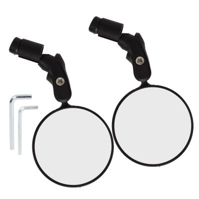 Yuecoom 1 Pair Bike Mirror,Bike Convex Rearview Mirrors Handlebar Rearview Mirror 360 Rotation Adjustable Wide HD View Stable Image Blast-Resistant Convex Mirror