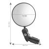 Yuecoom 1 Pair Bike Mirror,Bike Convex Rearview Mirrors Handlebar Rearview Mirror 360 Rotation Adjustable Wide HD View Stable Image Blast-Resistant Convex Mirror view 2