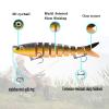 Fishing Lures for Bass Trout Multi Jointed Swimbaits Pencil Fishing Lures with Two Blast Hooks Lifelike Water Bass Lures 3 Kit Freshwater or Saltwater (Three-Color Suit-B, 5.3inch) view 2