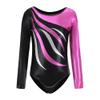 AFAVOM Leotard for Girls Gymnastics, Long Sleeve Leotards for Girls Shiny Sparkle Diamond Gymnastics Unitards Toddler Ballet Dance Leotard Athletic Dancewear Ballerina Costume Hot Pink 9-10 Years view 1