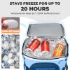 Heytrip Cooler Backpack 54 Cans Insulated Cooler Bag, Keep Freeze for 20 Hours, Waterproof & Leak-Proof Cooler with Multi-Compartments(White) view 2