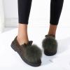 Ladies Fashion Retro Solid Color Suede Wool Ball Comfortable Flat Casual Shoes Short Wedges (AG, 7) view 4
