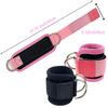 Adjustable Ankle Strap with Double D-Rings and Neoprene Support Ankle Straps for Cable Machines for Kickbacks, Workouts, Leg Extensions, Curls, and Hip Abductors for Men and Women (ESW-pink-1) view 2