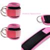 Adjustable Ankle Strap with Double D-Rings and Neoprene Support Ankle Straps for Cable Machines for Kickbacks, Workouts, Leg Extensions, Curls, and Hip Abductors for Men and Women (ESW-pink-1) view 3