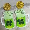 2 Pairs St. Patrick's Day Earrings Irish Shamrock Luck Acrylic Earrings for Women Holiday Stud Earrings Christmas Valentine's Day St. Patrick's Day Earrings view 3