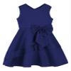 FEESHOW Big Girls Lace Splice Princess Wedding Bridesmaid High Low Party Prom Gown Satin Flower Girl Dress Navy Blue A 6 Years view 3