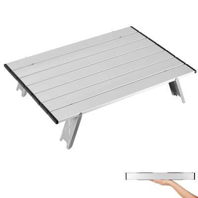 ATEPA Small Camping Table, Ultralight Portable Beach Table Folding Compact Camp Tables with Aluminum Legs Carry Bag for Backpacking Hiking Fishing Picnic Tent Outdoor Travel
