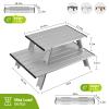 ATEPA Small Camping Table, Ultralight Portable Beach Table Folding Compact Camp Tables with Aluminum Legs Carry Bag for Backpacking Hiking Fishing Picnic Tent Outdoor Travel view 3