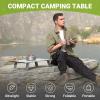 ATEPA Small Camping Table, Ultralight Portable Beach Table Folding Compact Camp Tables with Aluminum Legs Carry Bag for Backpacking Hiking Fishing Picnic Tent Outdoor Travel view 4