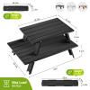 ATEPA Small Camping Table, Ultralight Portable Beach Table Folding Compact Camp Tables with Aluminum Legs Carry Bag for Backpacking Hiking Fishing Picnic Tent Outdoor Travel view 3