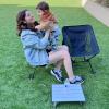ATEPA Small Camping Table, Ultralight Portable Beach Table Folding Compact Camp Tables with Aluminum Legs Carry Bag for Backpacking Hiking Fishing Picnic Tent Outdoor Travel view 2