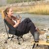 ATEPA Backpacking Chair, Ultralight Folding Portable Small Camping Chairs for Adults Compact Foldable Beach Seat with Anti-Sinking Feet & Aluminum Frame for Outdoor Hiking Travel Fishing, 2 Pack view 2