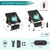 ATEPA Backpacking Chair, Ultralight Folding Portable Small Camping Chairs for Adults Compact Foldable Beach Seat with Anti-Sinking Feet & Aluminum Frame for Outdoor Hiking Travel Fishing, 2 Pack Black view 3