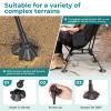 ATEPA Backpacking Chair, Ultralight Folding Portable Small Camping Chairs for Adults Compact Foldable Beach Seat with Anti-Sinking Feet & Aluminum Frame for Outdoor Hiking Travel Fishing, 2 Pack Black view 4