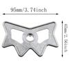 ZZHXSM Billiard Bridge Head Silver Tone Aluminum Alloy Billiards Cue Rack Bridge Head Non-Slip Billiards Snooker Pool Cue Rest Bridge Head Holder view 3
